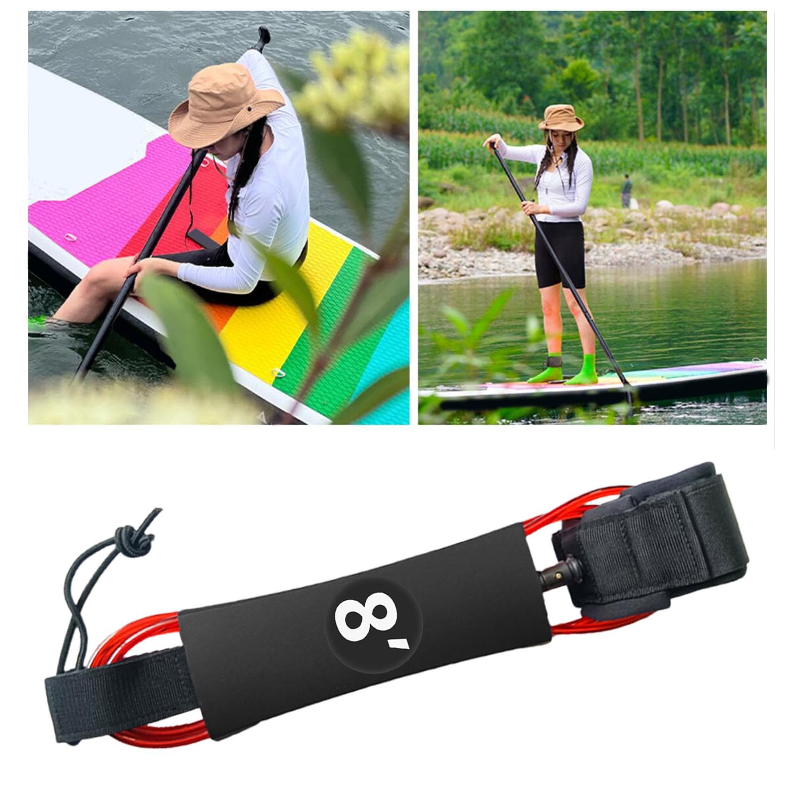 Baoblaze Leash per Tavola da Surf, Corda per Gamba da Surf, Leash Dritto per Stand-up Paddleboard, Leash da Surf, Cinghia da Esterno per Tavola da Surf, Fishbo