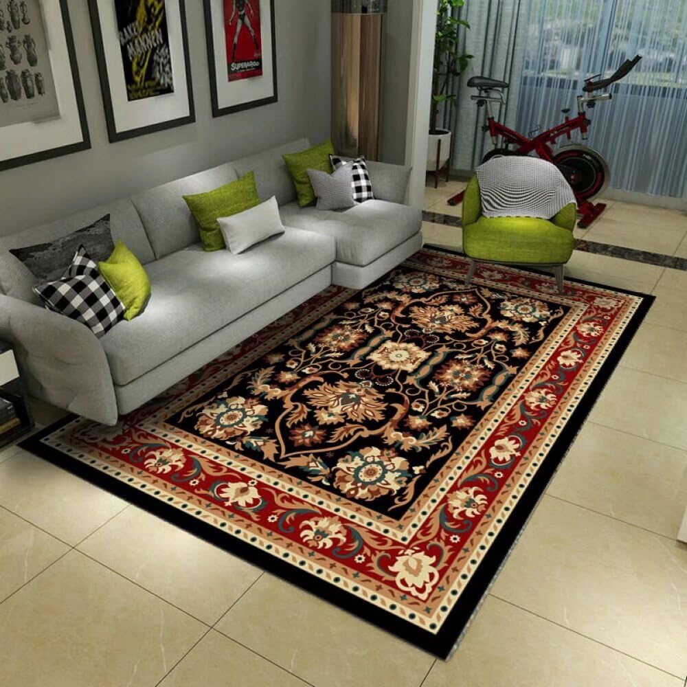 Tapis de chambre ado rouge et doux salon 80x160cm sur mesure