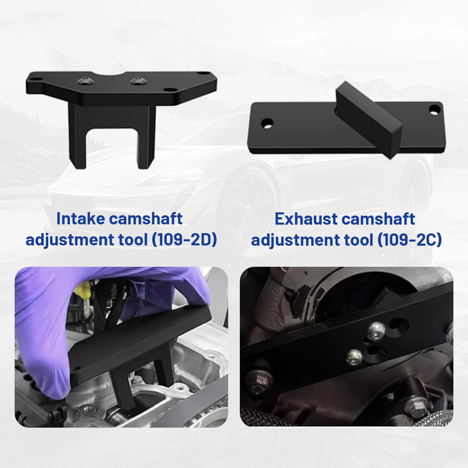 LIROPAU Kit di Strumenti per la Fasatura del Motore, Set di Strumenti di Bloccaggio e Tenuta dell'Albero a Camme Compatibile con Motore a Benzina Citroen Peugeot Opel 1.0 1.2, OEM 0109-2A, 0109-2B