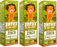 KIT 3X ZINTRIX (Zinco Infantil) 20ml - Flora Nativa Sabor:Morango