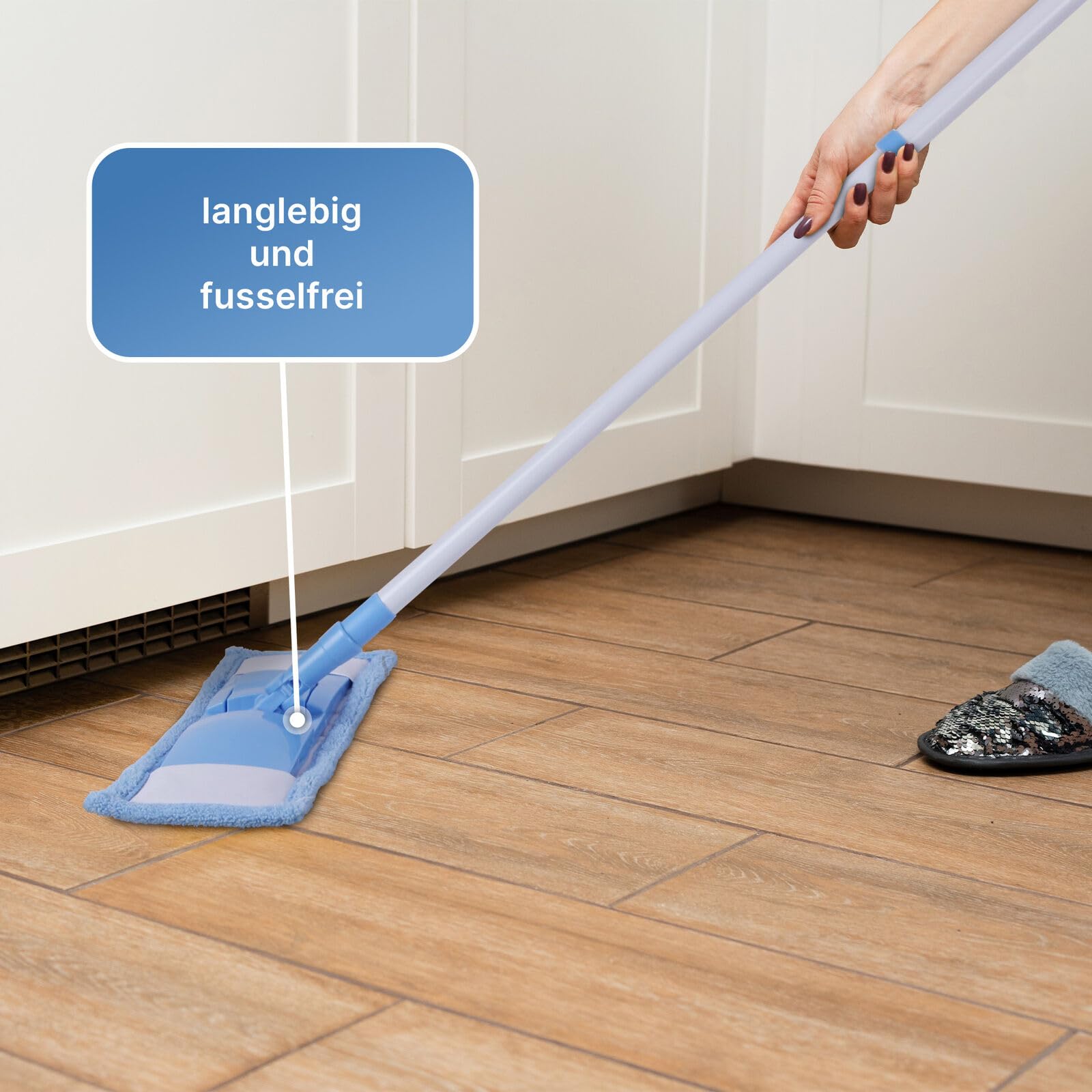 Lot De 3 Serpillères De Rechange En Microfibre - 44 X 15 Cm, Pour Balais Pliants, Idéal Cuisine Et Salle De Bain