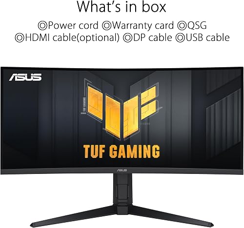 ASUS TUF Gaming VG34VQL3A 34 Zoll Curved Gaming Monitor (WQHD 3440x1440, 180Hz, 1ms GTG, 1500R, ELMB, FreeSync Premium Pro, 125 Prozent sRGB, DisplayHDR 400, DisplayWidget) - 7