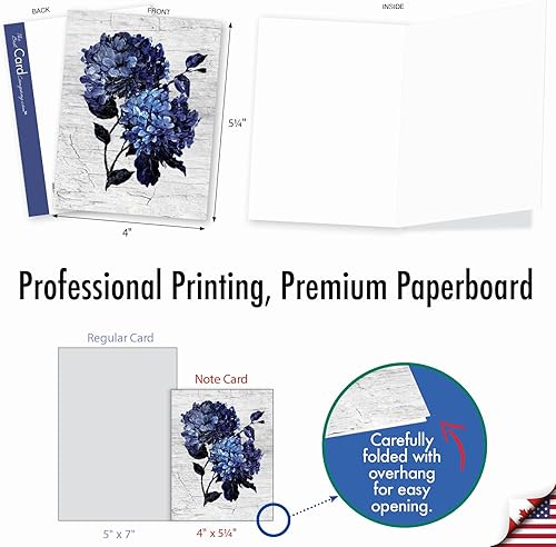 Miniatura 6 de The Best Card Company - 10 tarjetas de notas en blanco con sobres (4 x 5.12 pulgadas) - Tarjetas a granel para todas las ocasiones en caja - Flores