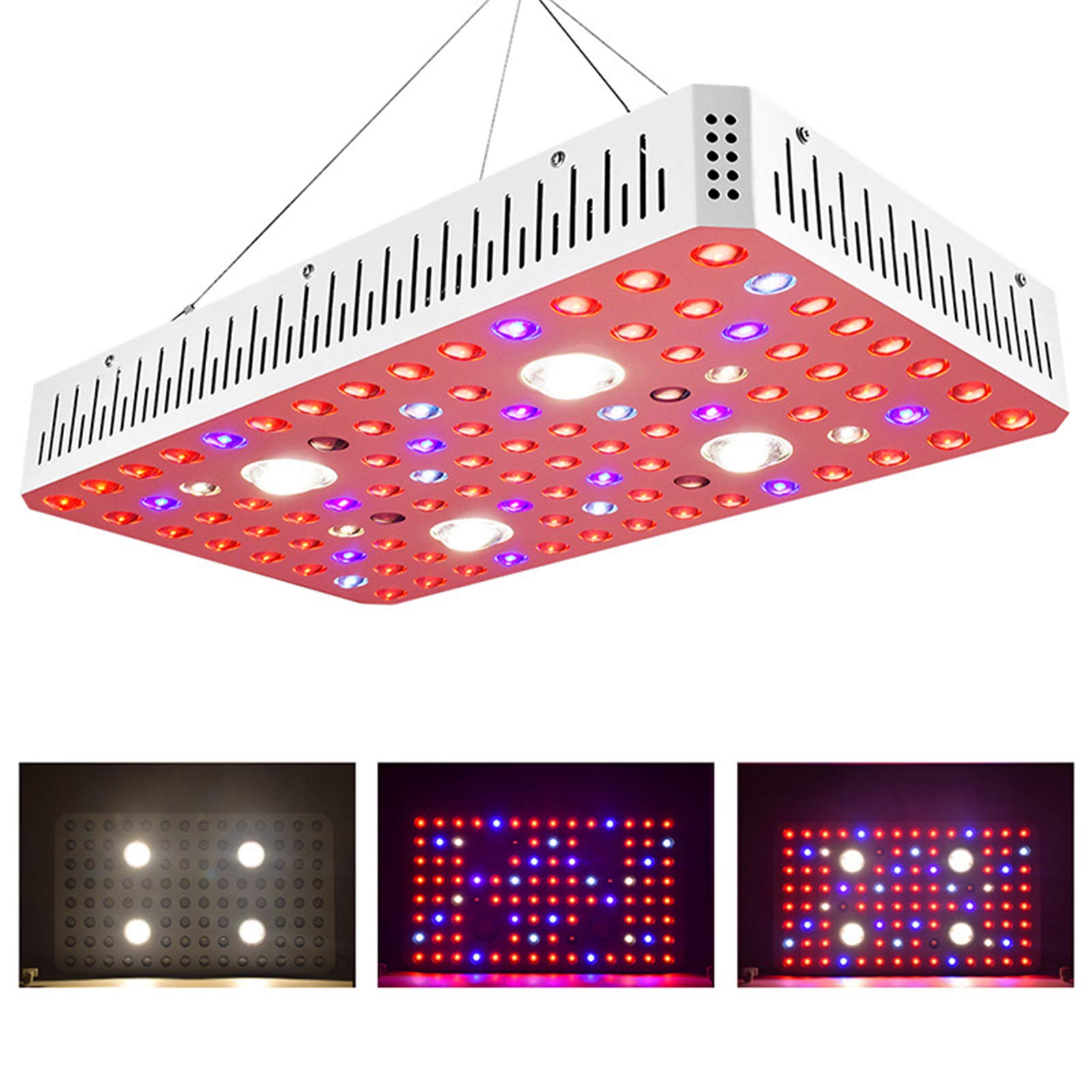 COB LED Lampe De Culture, 1000W Lampe Horticole, avec Veg&Bloom, Fonction Daisy Chain, Spectre Complet Lampe De Croissance pour Plantes D'Intérieur,Légumes, Semis, Floraison Et Résultats,2000W
