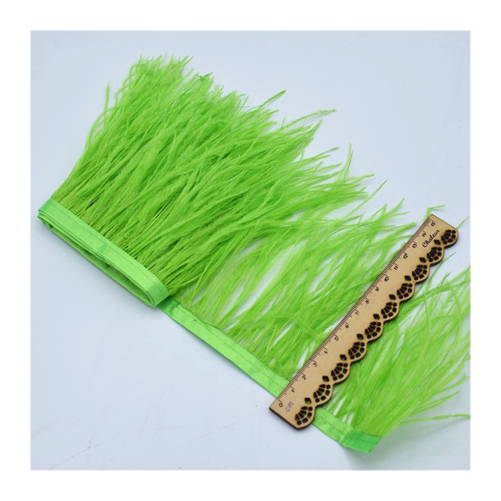 Plumes d'autruche de 10m vert menthe pour customiser un décor de fête