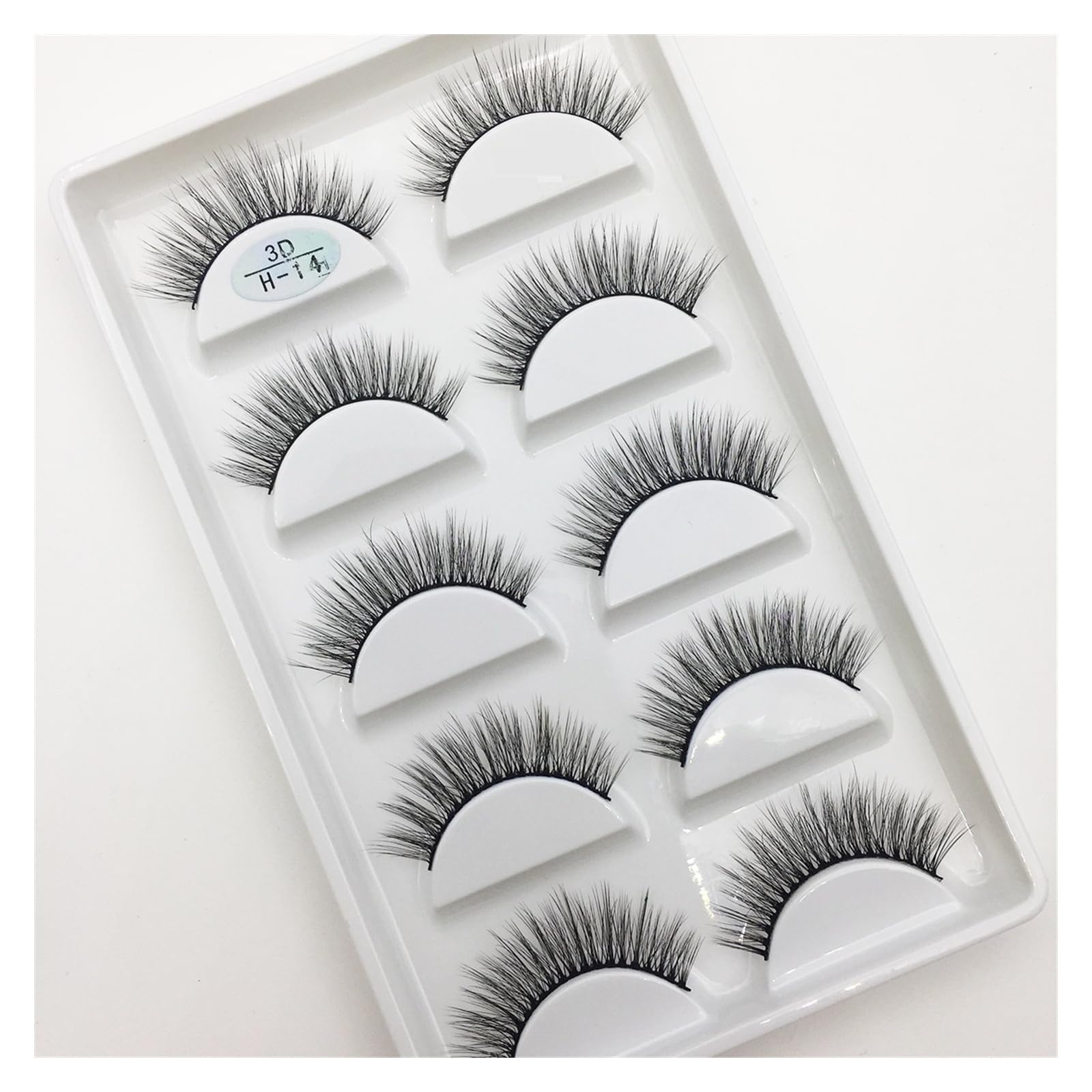 UAMOU 16 stylów 10/50 pudełek 3D rzęsy z norek naturalny krzyż sztuczne rzęsy długi niechlujny makijaż rzęsy Faux Cils Maquillaje Cheerfully (Color : 5Pairs H 16, Size : 100 Boxes 500Pairs)