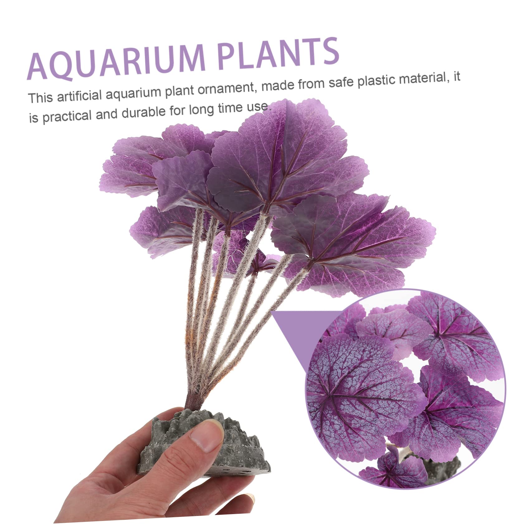SUPVOX 3 Pezzi Piante Artificiale per Aspetto Naturale Decorazione per Realizzate Premium Sicure per Acquatici e Terrari