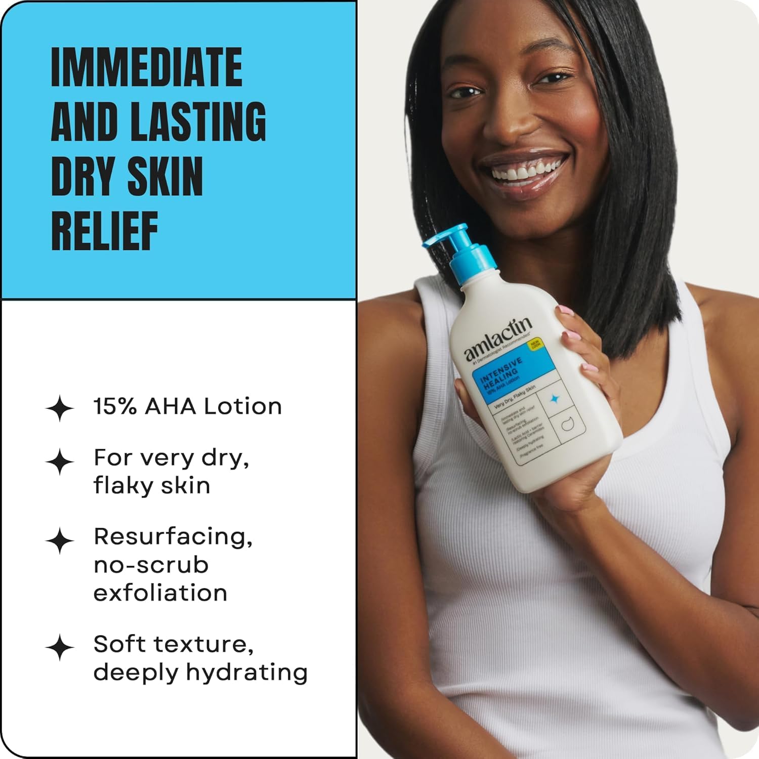 Amlactin Rapid Relief Restoring Lotion + Ceramides - 7.9 oz, Pack of 3
