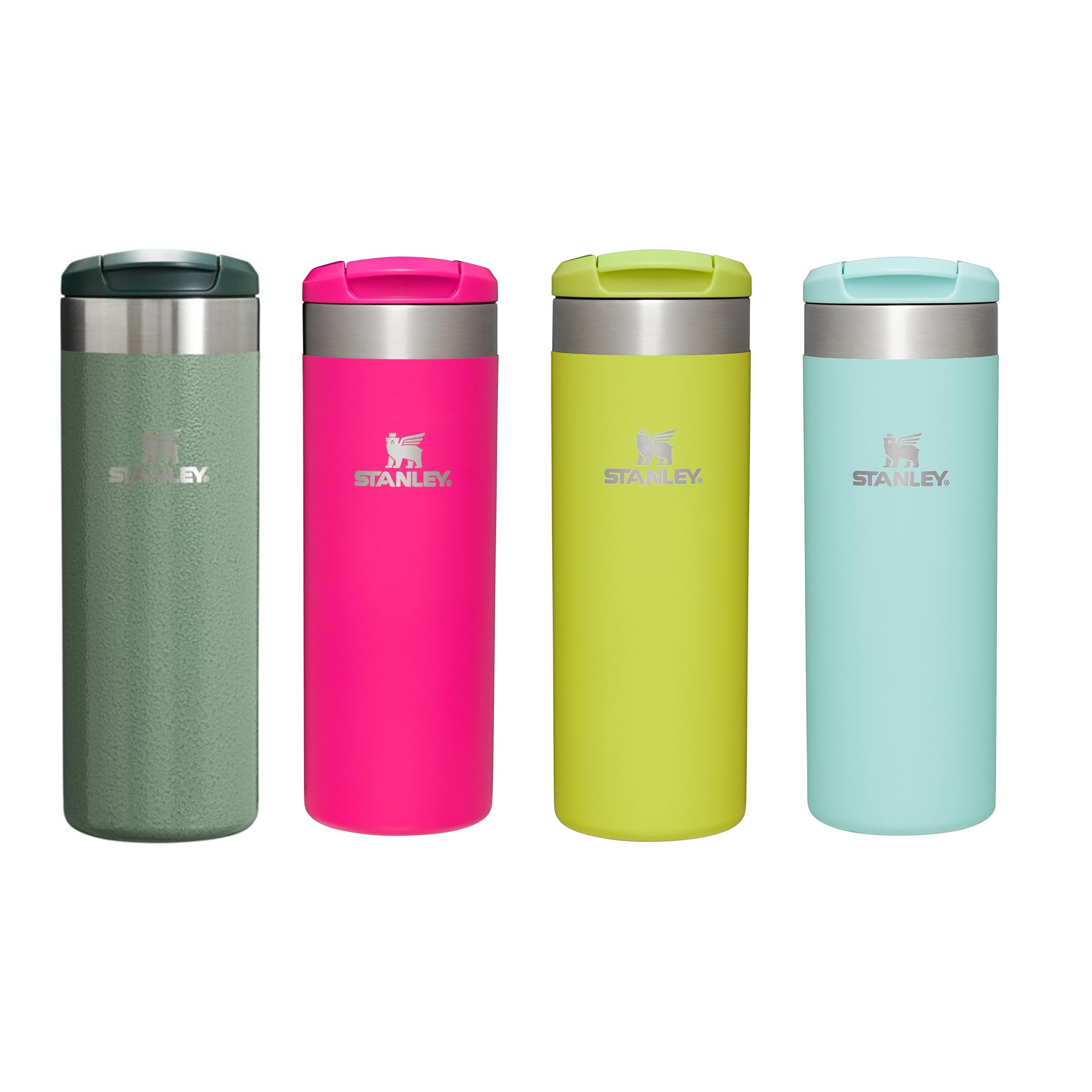 Stanley Aerolight Transit Mug Isotherme Café 0.47L - 6 Heures Chaud - 8 Heures Froid - Couvercle Étanche et Blocable - Thermos - Lavable au Lave-Vaisselle - Hammertone Green | Dure 6 heures. Chaud : 8 heures. Froid - Passe au lave-vaisselle - Anti-fuite -