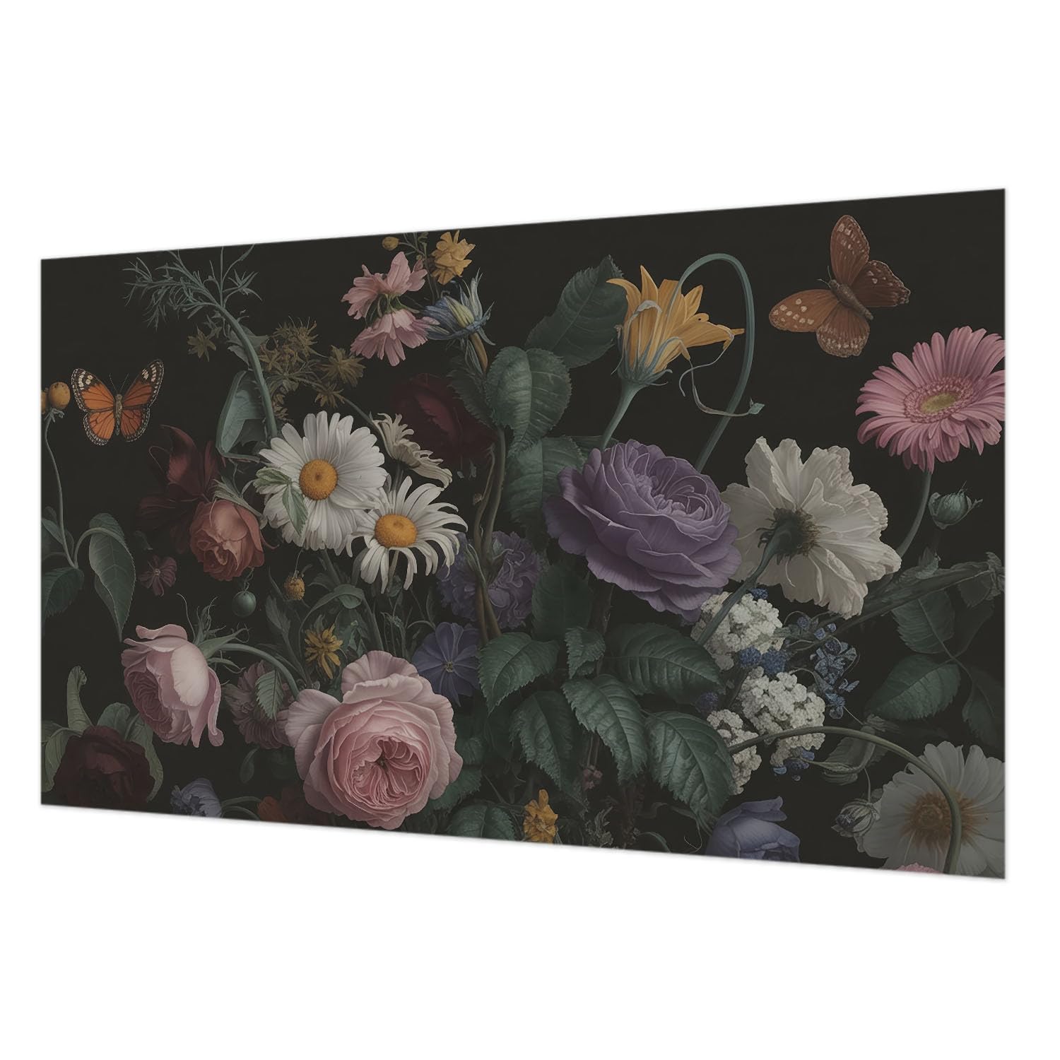 Papier peint intissé pour chambre à coucher 416x254 cm idéal ambiance florale et cosy
