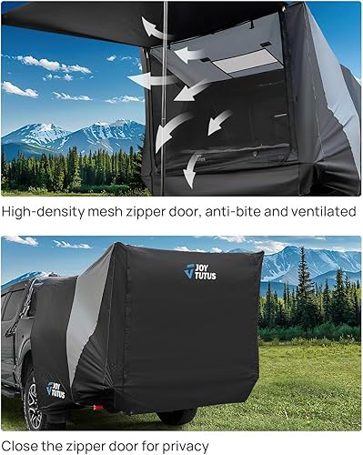 Miniatura 4 de JOYTUTUS Tienda de campaña con toldo, plataforma trasera de camión, tienda de campaña (solo se adapta a camiones de tamaño completo con cubierta