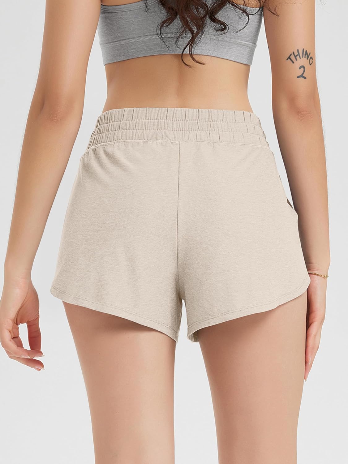 ODODOS Women's Performance Shorts Ultra Soft odSTRATUM Tech Mid Rise Relaxed Shorts with Pocket 3" Inseam Moisture Wicking - Image 3