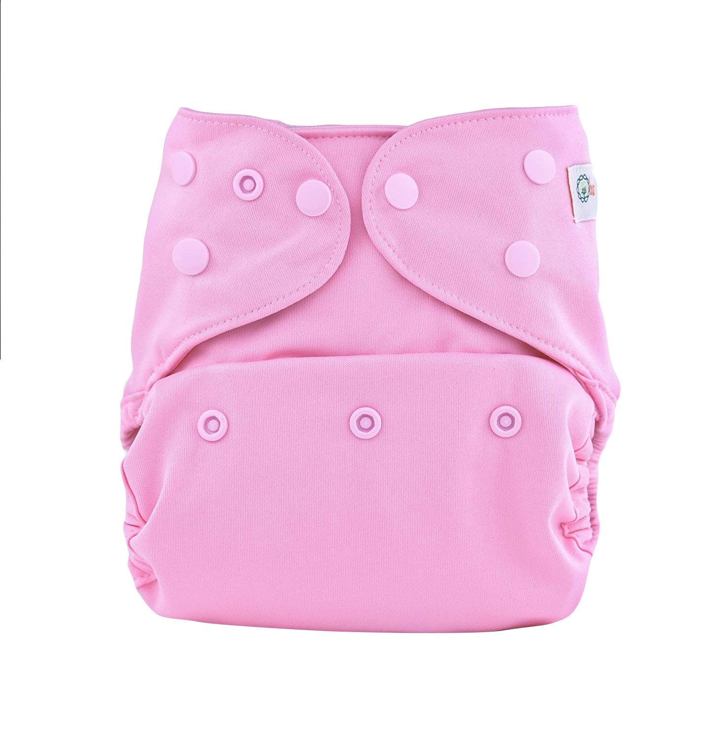 Bumberry Reusable Diaper Cover and 1 Natural Bamboo Cotton Insert (Pink)