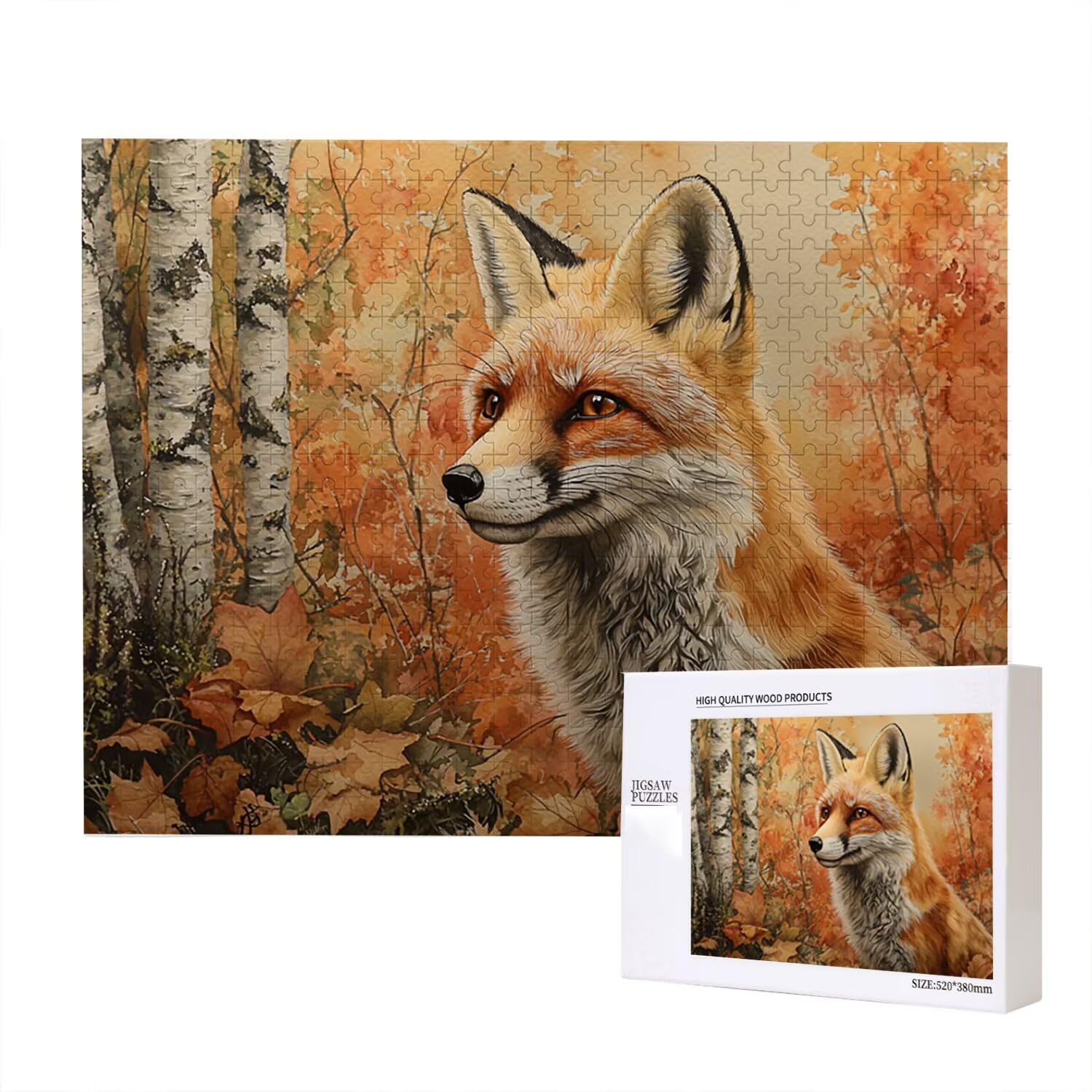 Jigsaw Puzzle, 6000 Pezzi Puzzle Classici, Volpe Puzzle Rilassamento Intelligence, Mpossibile Difficile Puzzle Impegnativo per Adulti Puzzle Gioco Familiare, Regalo per Amore Amico Foresta fr0-1128