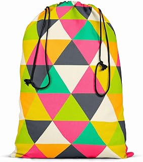 ArtzFolio Retro Geometric | Reusable Sack Bag | Bag for Gym, Storage, Vegetable & Travel Price In India
