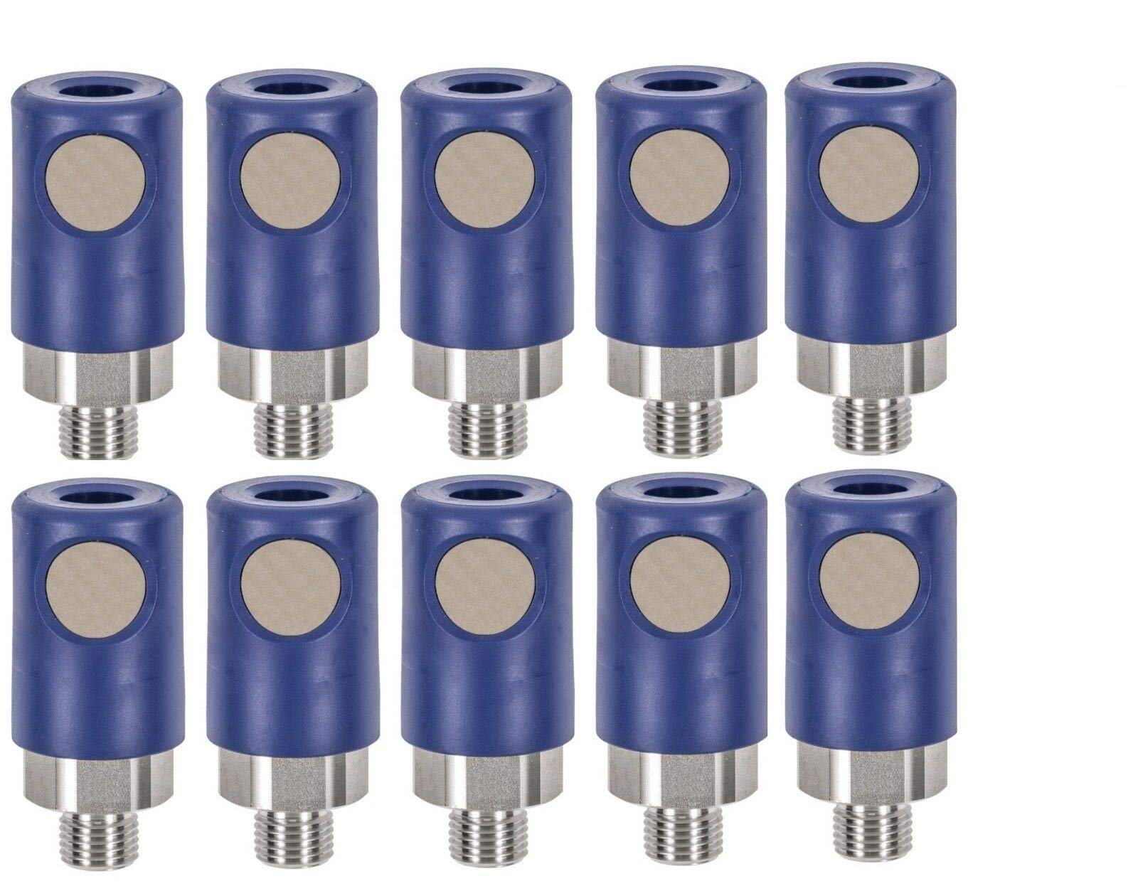 Prevost Silver High Flow Safety Air Plug Coupler IRC 061251 1/4" MNPT (10)