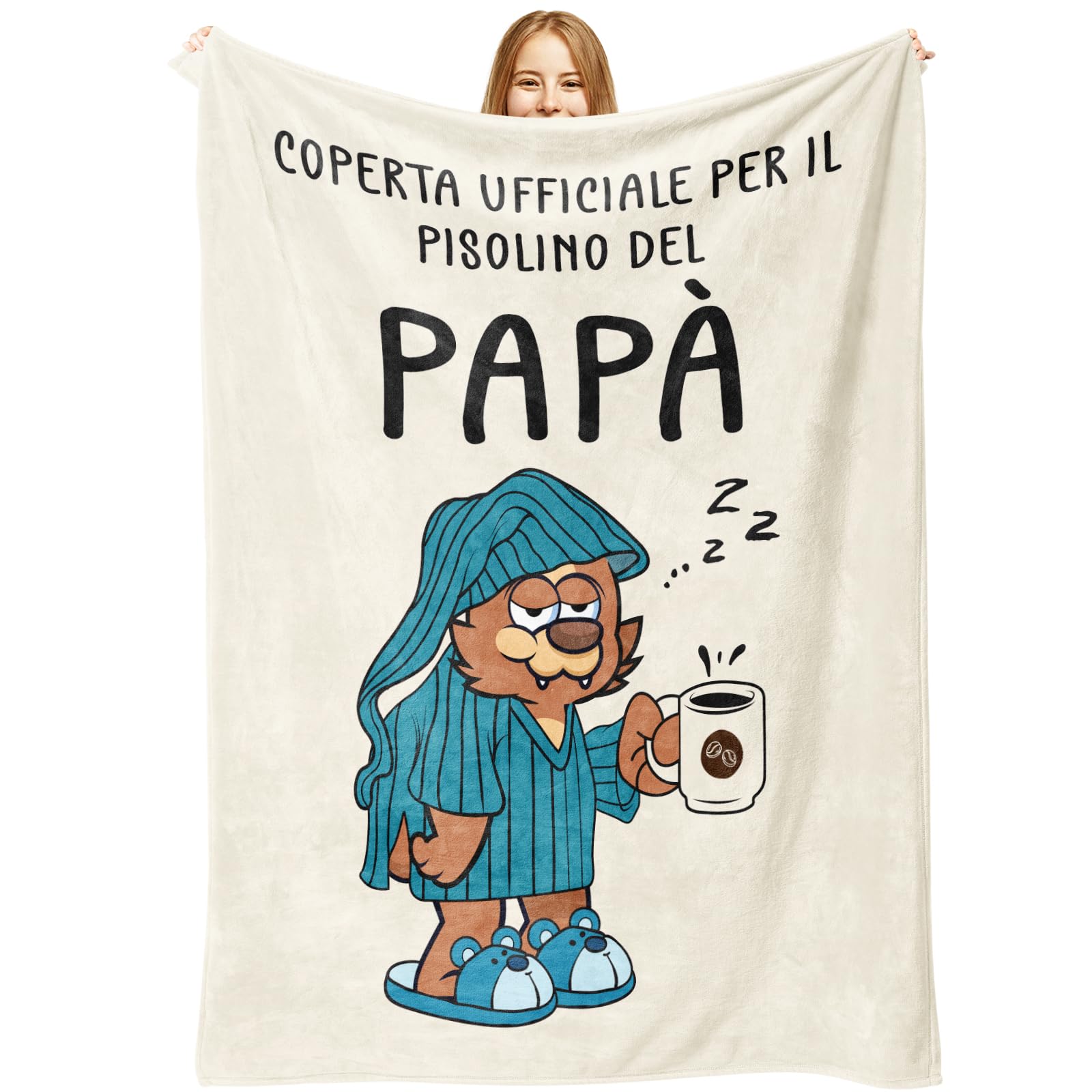 Niyewsor Regalo Papà Natale, Regalo per Papà Coperta, Regalo Papà Compleanno, Idee Regalo Papà, Festa del Papà Natale Regali per Papà da Figlia Figlio, 130×150cm