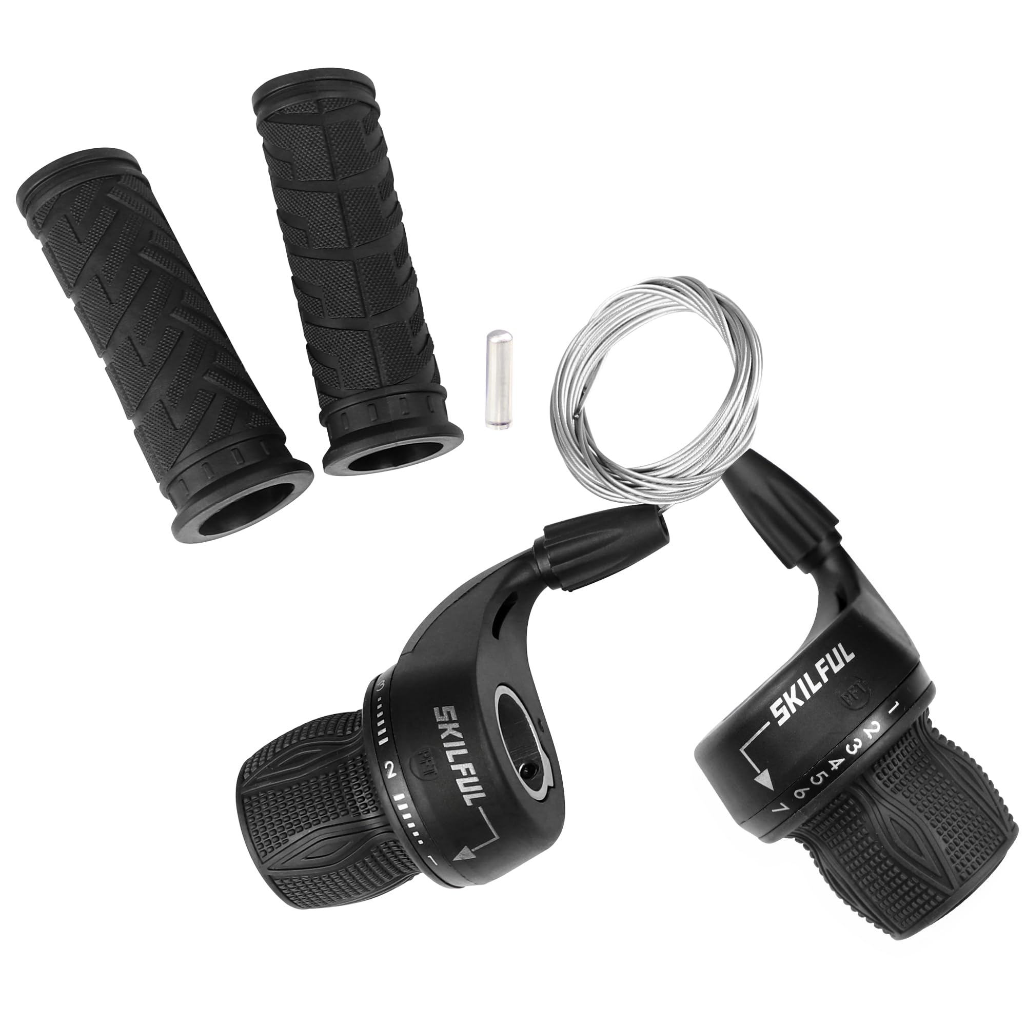 1Pair 21 Speed Bicycle Shifter Twist Shifter Lever 3x7 Speed Grip Shift Mountain Bike Folding Bike Gear Grip Shift with Grips