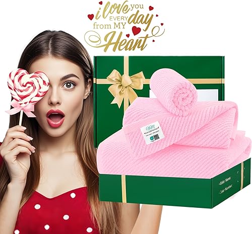 Vista 233 de VOOVA & MOVAS Toallas verdes para baño, 100% algodón, de secado rápido, ligeras, gruesas, suaves, juego de toallas de 6 piezas, 2 baños grandes