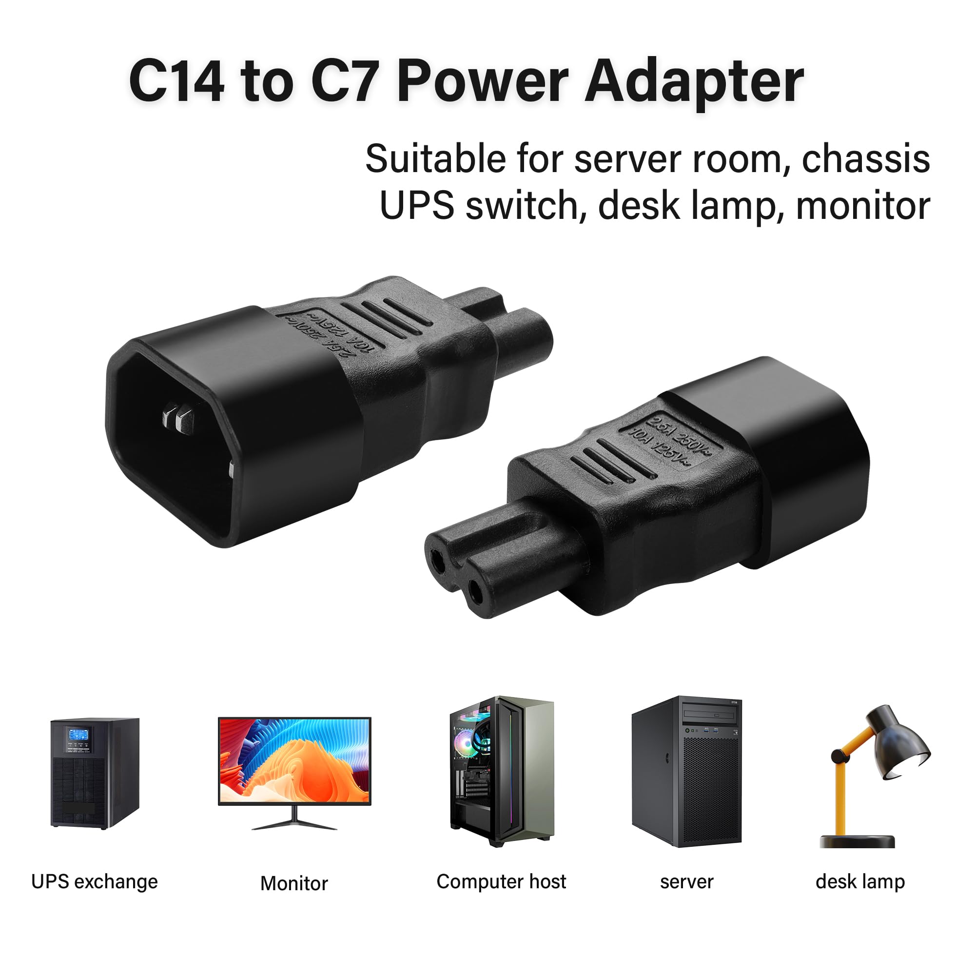 Cavo Server 3 Piedi Cavo Alimentazione Server 14AWG Verde 3 Piedi: Connettori C14 A C19 15A/250V Per Rack E Data Center AC 1200 - Foto 4