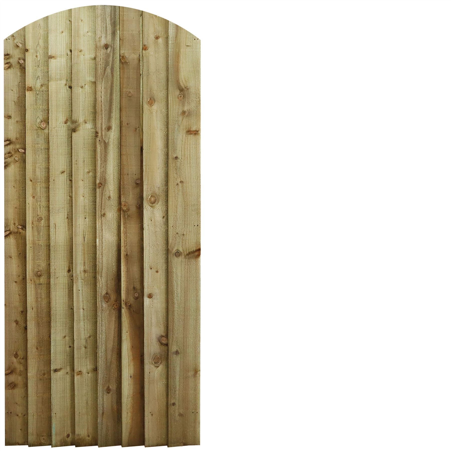 Bespoke Custom Made To Measure UPTO HEIGHT: 6ft (180cm High) Feather Edge Semi-Braced Arch Top Pathway Garden Pedestrian Gate [Width upto 75CM Hinge Pack Option Removed