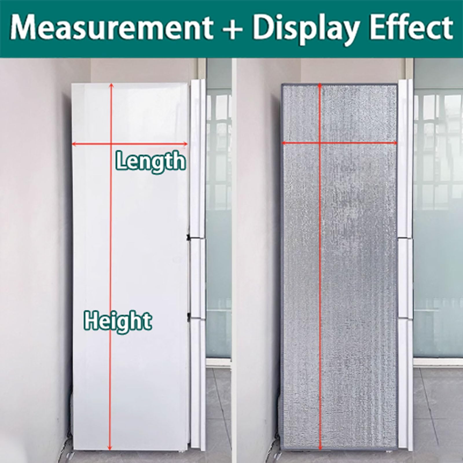 Sonnenschutz for den Kühlschrank,Isolierdecke for Gefrierschrank und Kühlraum,universeller energiesparender Sonnenschutz for den Gefrierschrank,Aluminiumfolie,isolierender Schatten