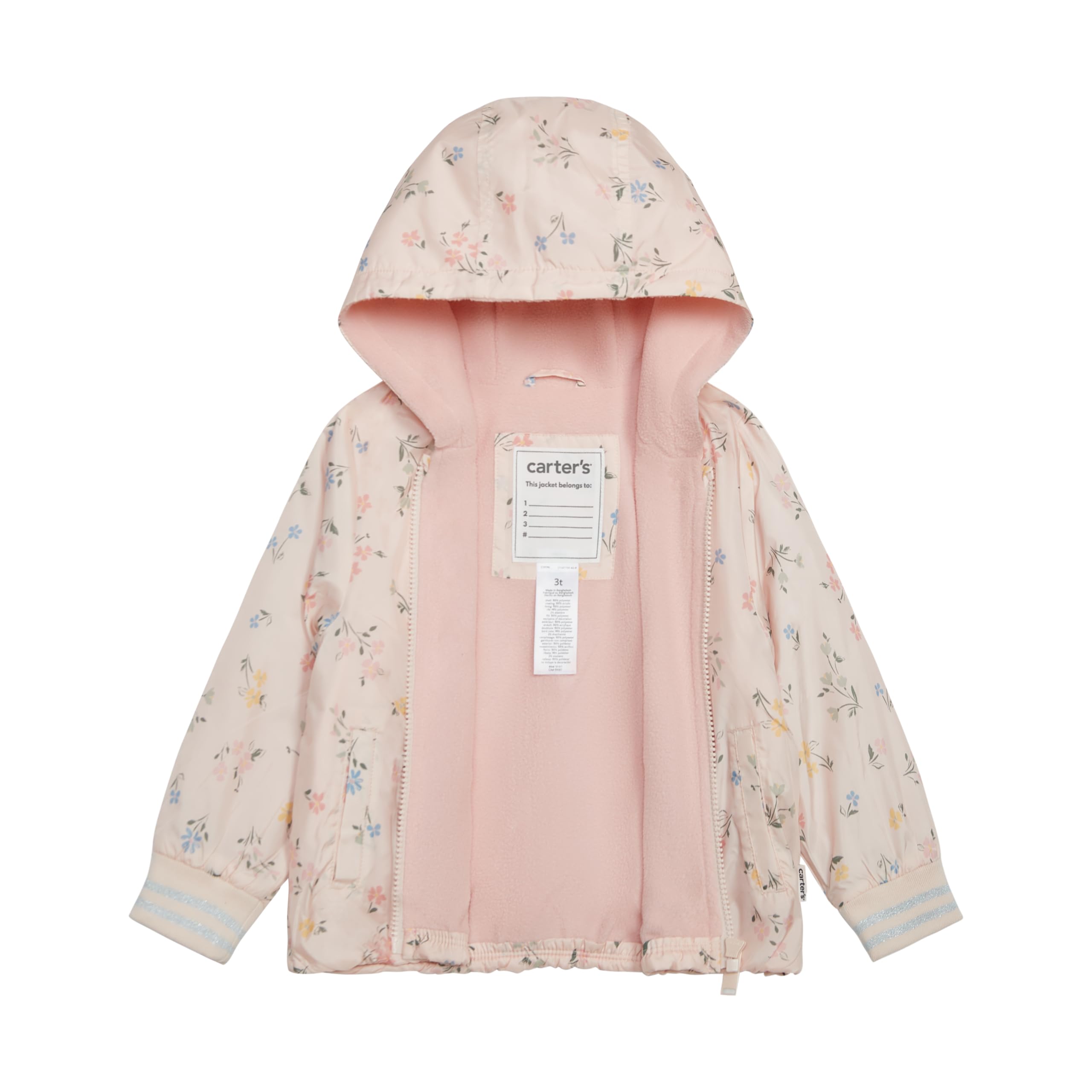 Carter's Lightweight Water-Resistant Windbreaker Jacket Giacca a Vento Bambine e Ragazze
