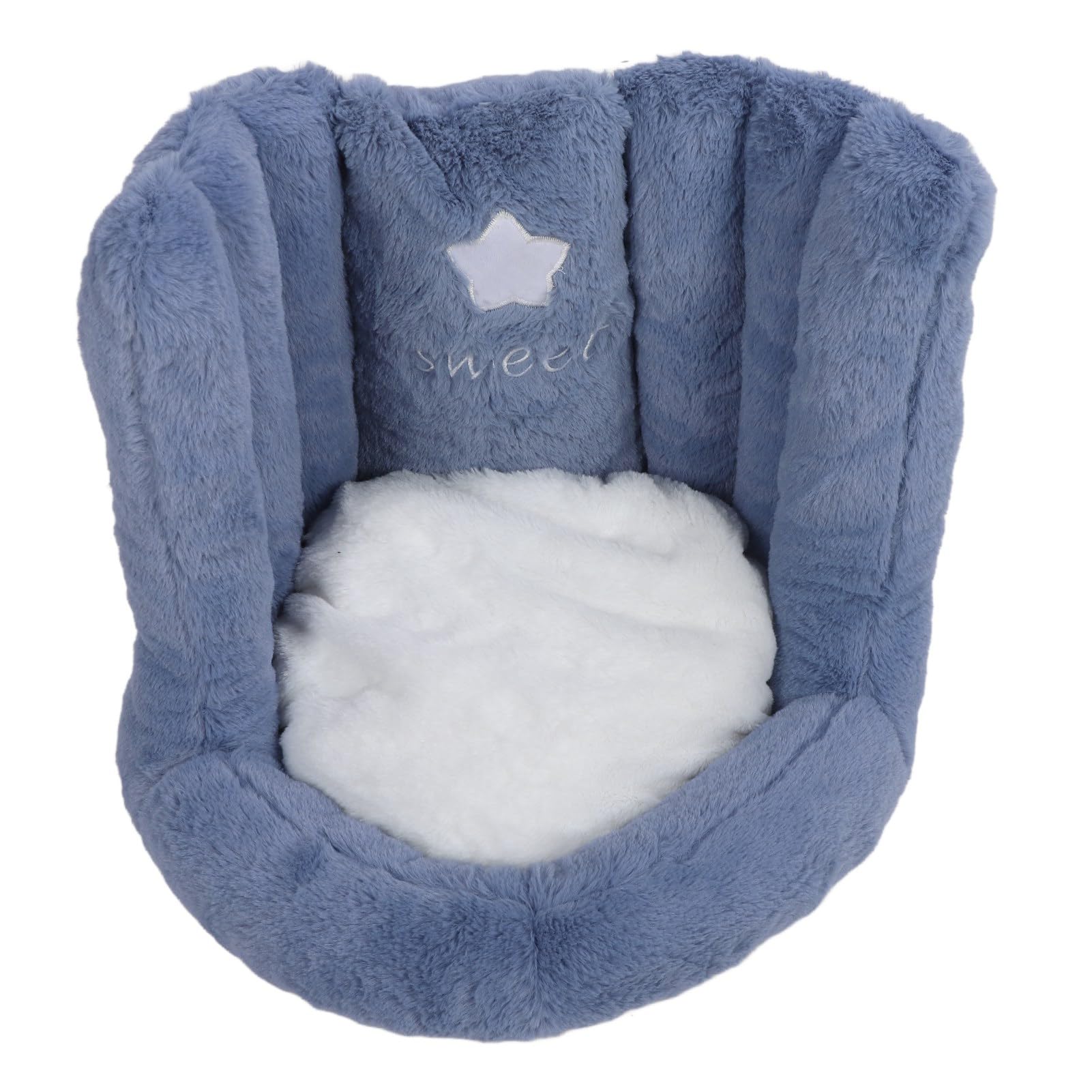 Coussin de sol en velours bleu doux avec coton PP et support dorsal