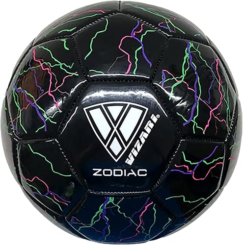 Vizari Zodiac Balón de fútbol para entrenamiento al aire libre y juego divertido Pelota de fútbol al aire libre con vejiga de goma y cuero