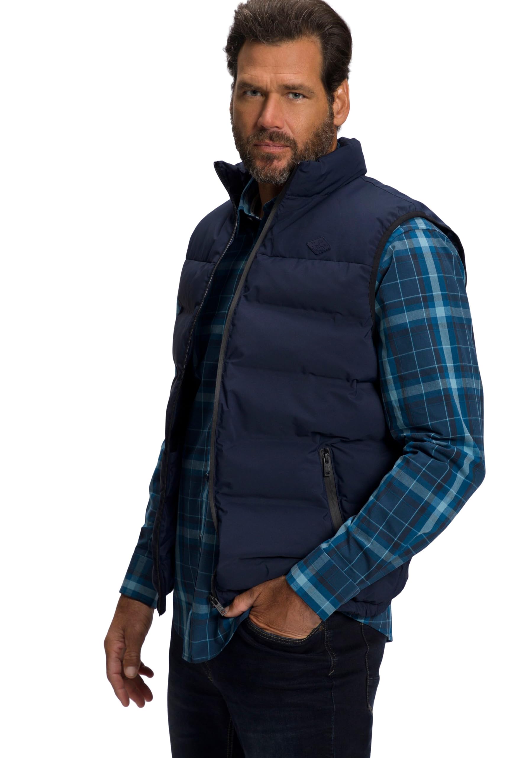 JP 1880 Herren große Größen Übergrößen Menswear L-8XL Steppweste, Outdoor, Stehkragen, Zipper 808144