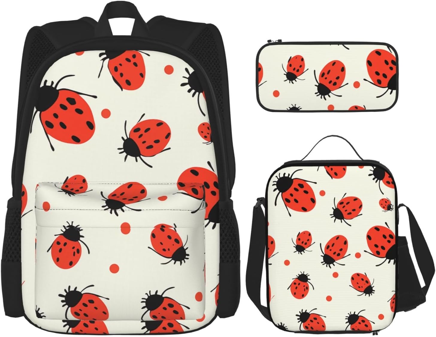 3 in1 Travel Laptop Backpack with Lunch Bag and Pencil Case Casual Daypack