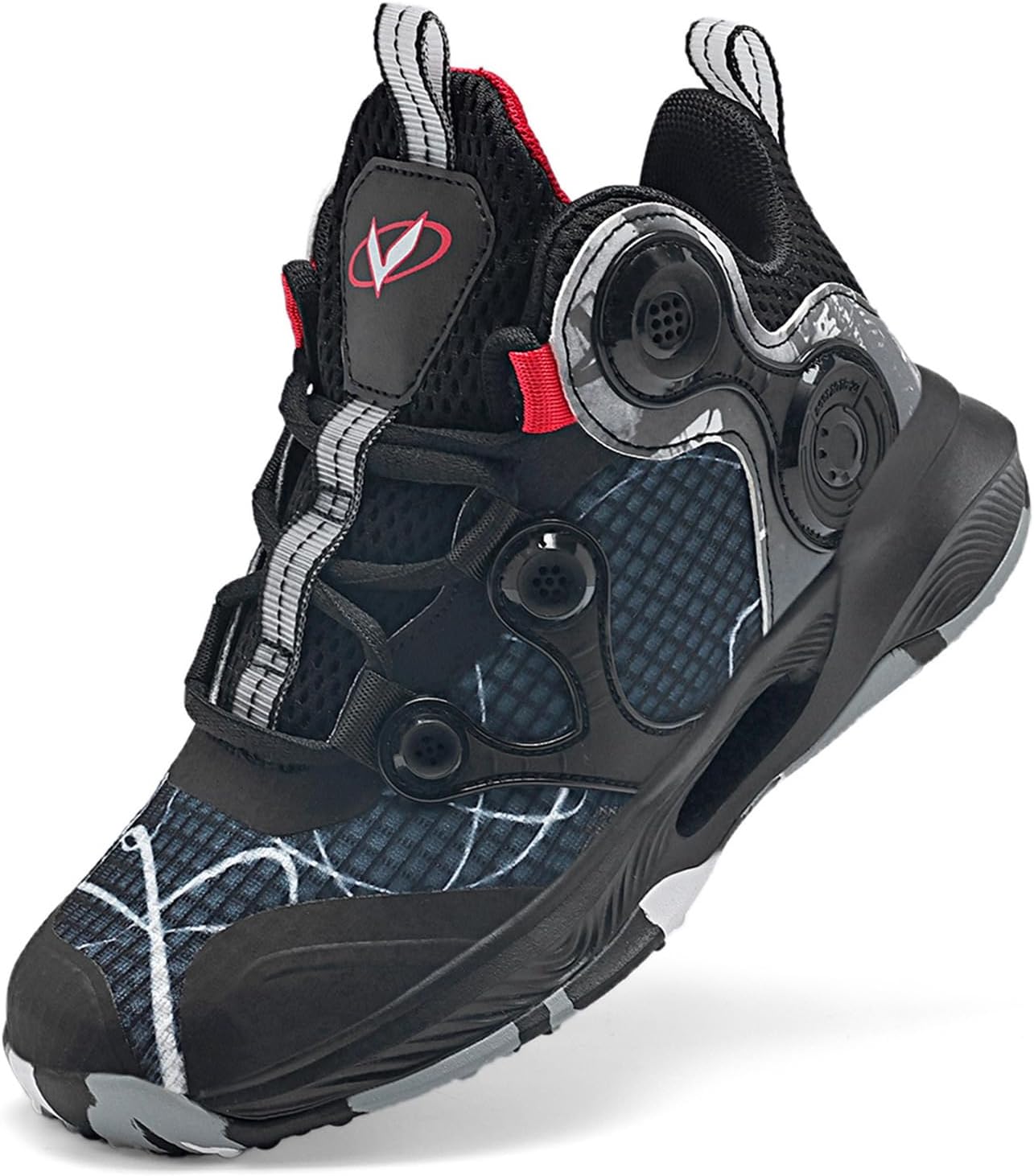 VITUOFLY Kids Basketball Shoes Boys Air Cushion Sneakers Girls Mid Top School Hoops Shoes Non-Slip Outdoor Sports Running Gym Comfortable Durable Little Kid/Big Kid