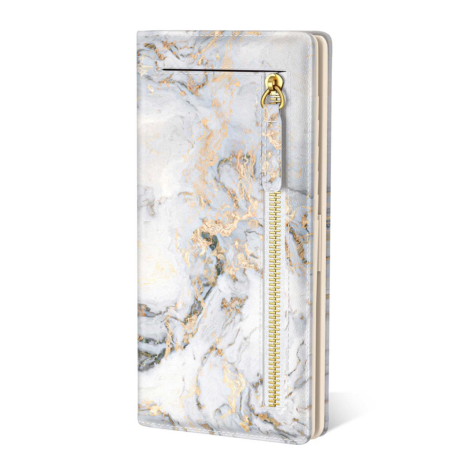 TMOODEL Wallet Women, Cute Marble RFID Blocking Credit Card Holder for Women, Slim Thin Leather Bifold Ladies Purse, Clutch Billfold Card Holder