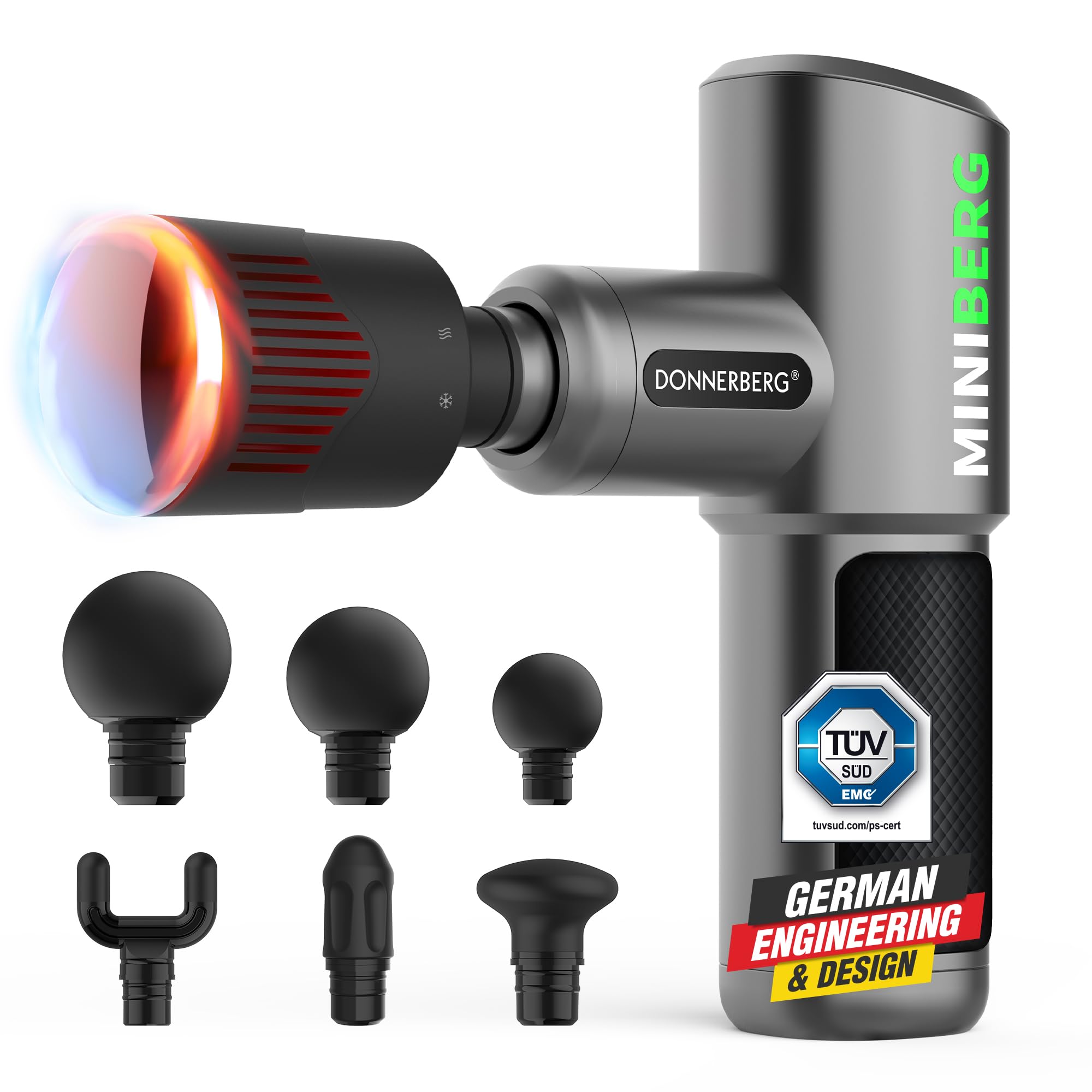 Donnerberg® Pistola de Masaje Muscular – Pistola masaje - Función dual Frio/Calor - Pistola Masajeadora – Pistola Masaje Muscular Calidad Alemana