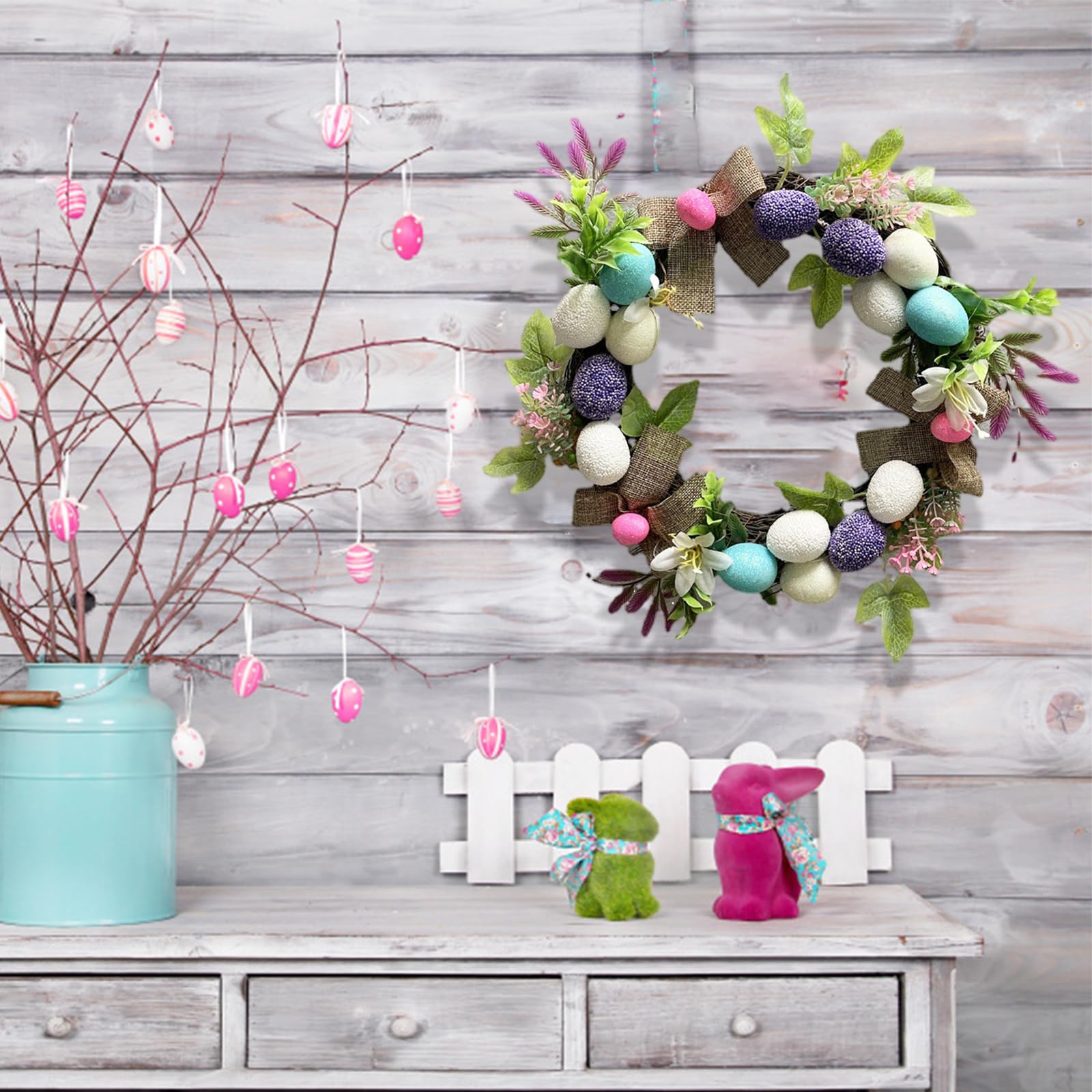 DIY doos verenkrans Paasdecoratie deurkrans Pasen 25cm DIY doos verenkrans Paasdecoratie deurkrans Pasen 25cm