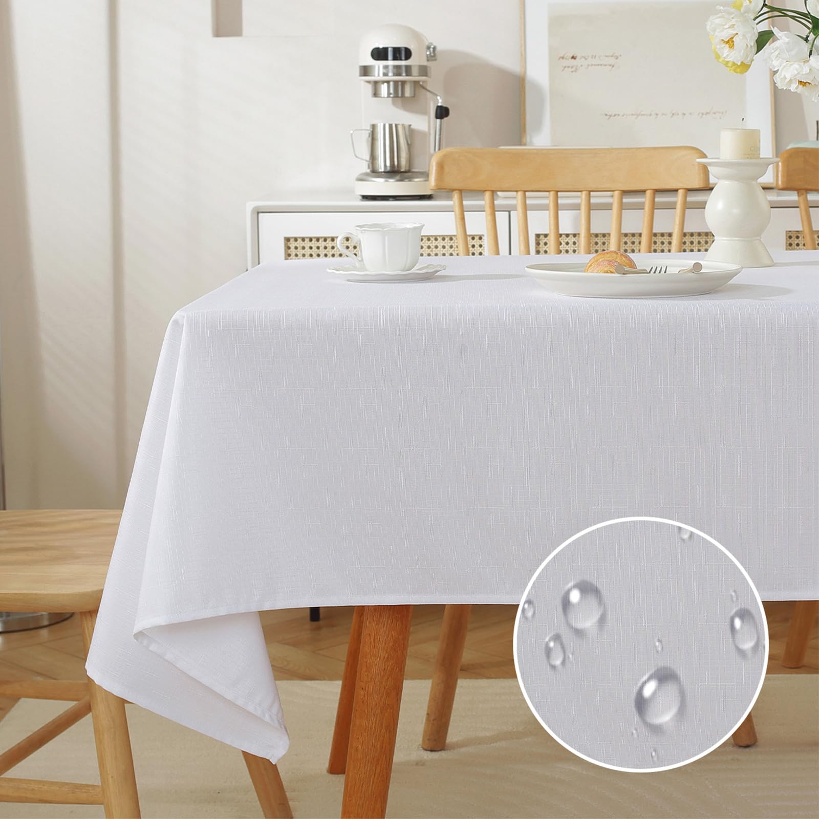 Nappe blanche imperméable meioro de qualité supérieure pour la maison