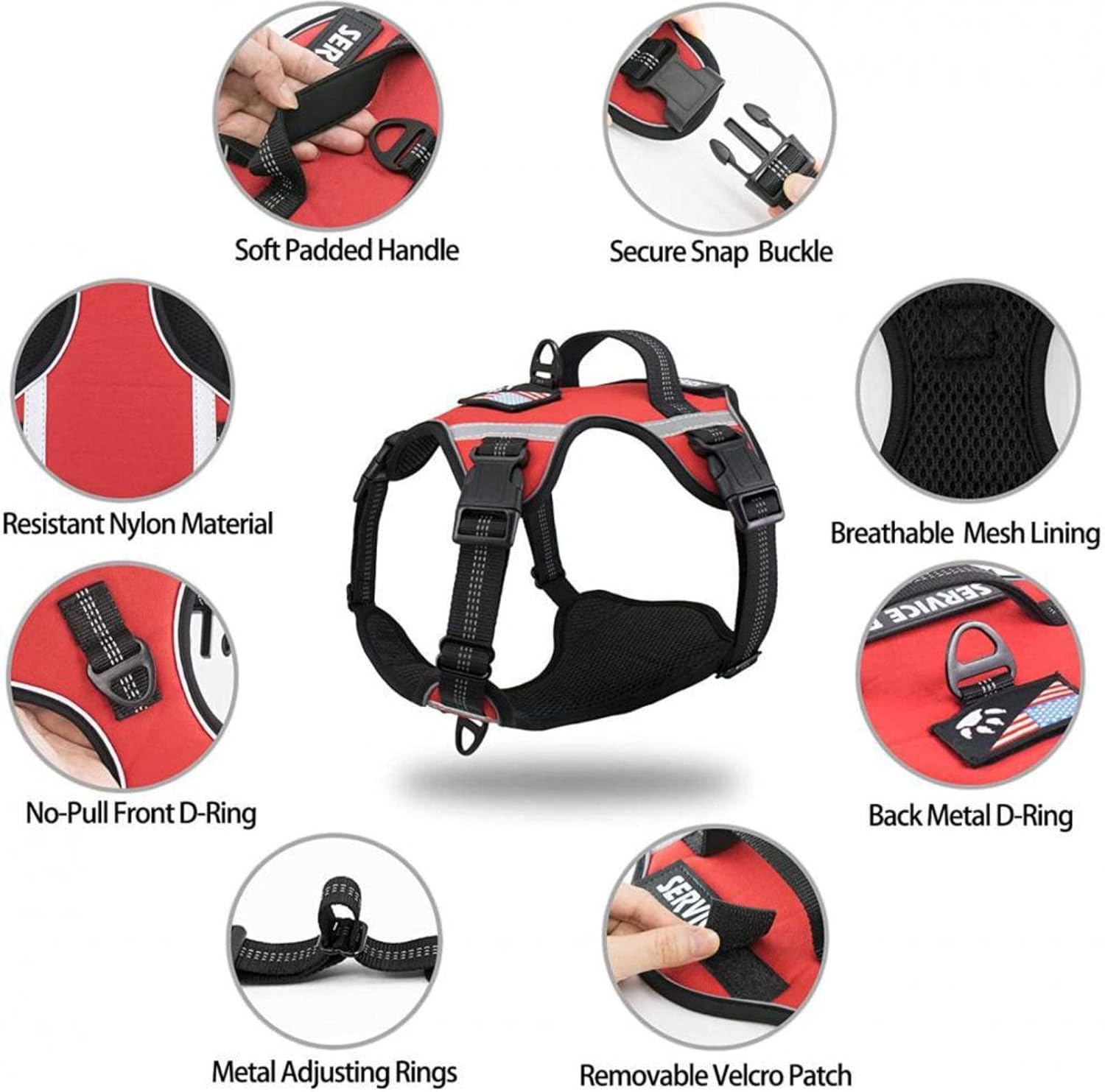 Dog Vest Harnesses,Dog Chain Collar Belt, Dog Explosion-Proof Chest Strap,Vest Reflective Dog Chest Strap, Suitable for Large and Medium Dogs