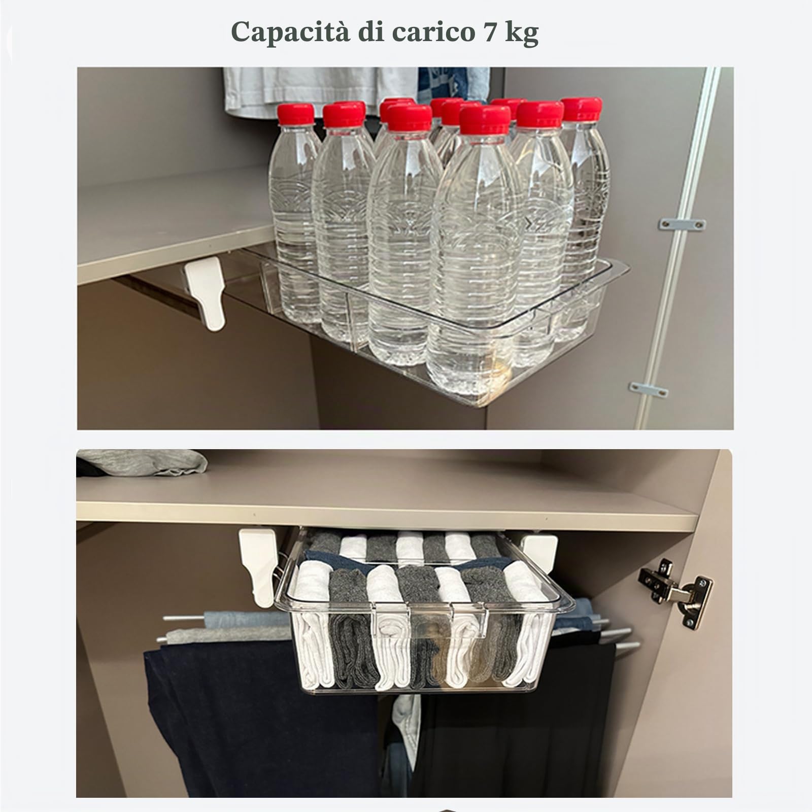 Organizer Cassetti Armadio, Estraibile Salvaspazio, Cassetto Regolabili