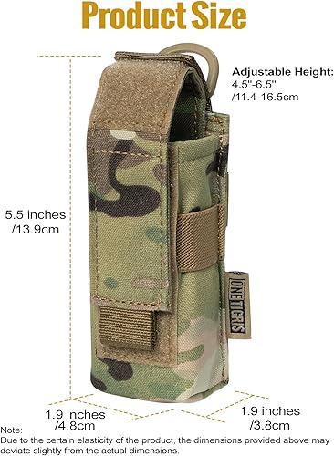 Miniatura 6 de OneTigris Funda para linterna Soporte de linterna Molle Funda de linterna táctica para cinturón 1000D Cordura Nylon
