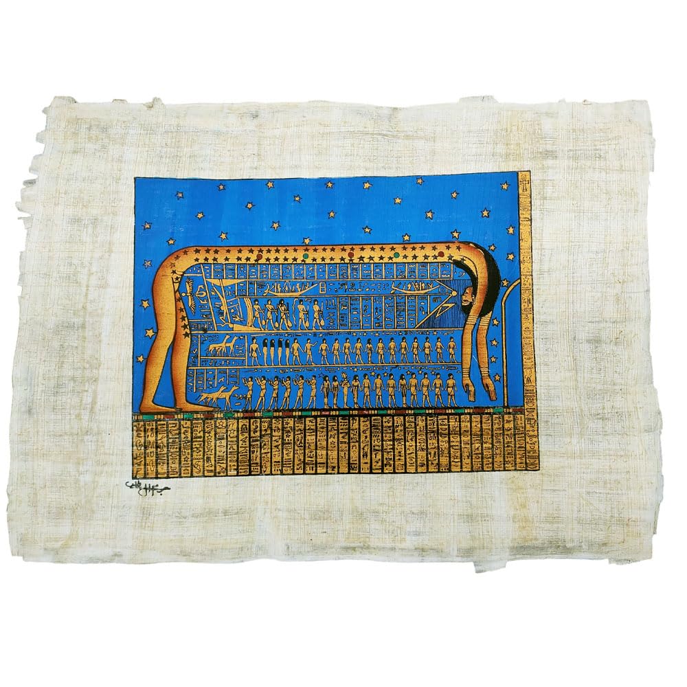 Papyrus égyptien authentique de la déesse Nut pour mur vide