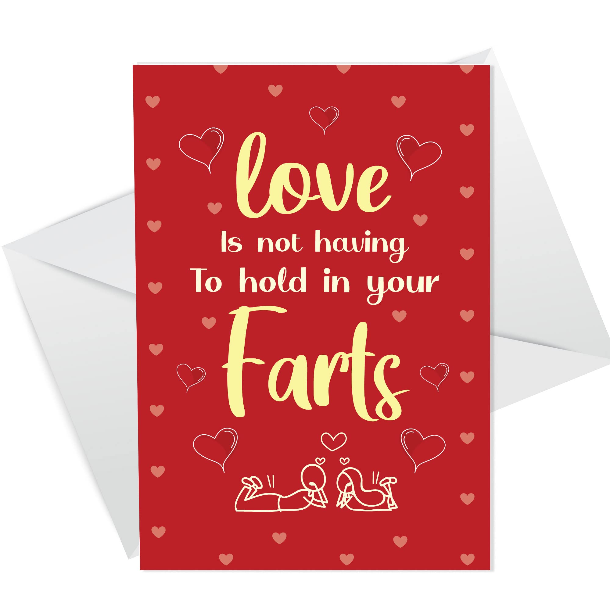 RED OCEAN Love Is Not Having To Hold In Your Farts Funny Valentines Card Husband Wife Anniversary Card For Him Her