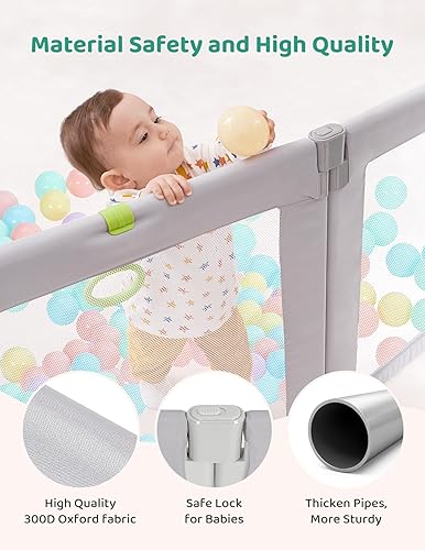 Miniatura 4 de Kidirect Corrales para bebés plegables, corralito pequeño para bebés y niños pequeños, corralito de juegos para bebés con puerta de seguridad,