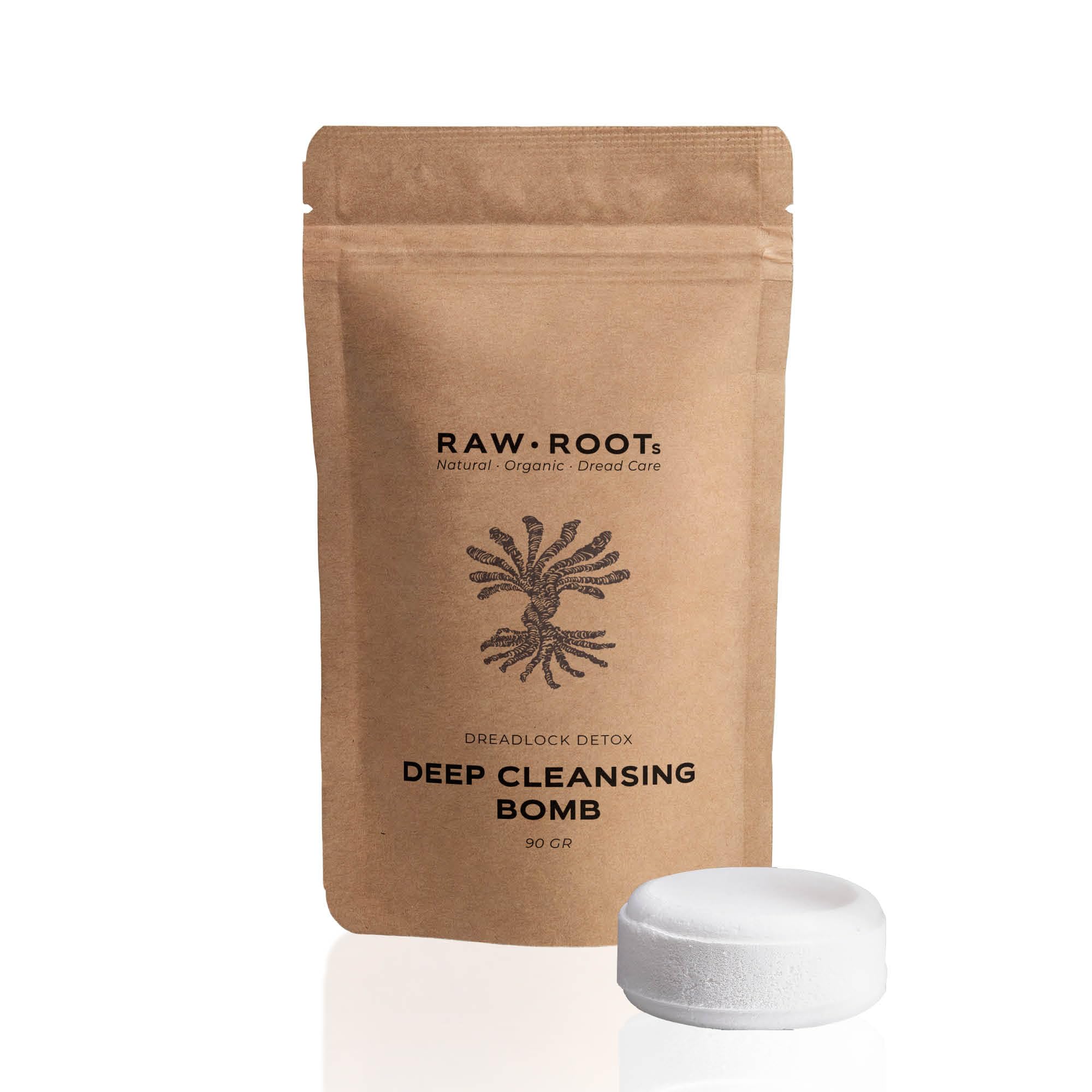 RAW ROOTs Dreadlock Detox - Deep Cleansing Bomb - Natural Dreadlock Cleanser & Detox Treatment | Removes Buildup & Residue from Locs | Vegan & Handmade