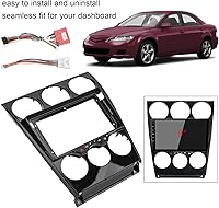 Vista 3 de Qiilu Accesorios interiores Panel de control de consola central Kit de cubierta de panel de control doble DIN para panel de navegación Android