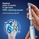 Oral-B iO3 Ultimate Clean Electric Toothbrush for Adults | 3 Smart Modes | iO Pressure Sensor | Tuft-in-Tuft Bristles | IPX7 Waterproof | 2 Year Warranty | Round Brush Head (Ice Blue) gallery image