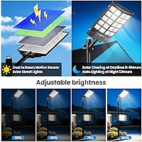 Vista 6 de 2 Pack 16" Large Solar Street Lights Outdoor Waterproof - Solar Powered Security Parking Lot Light Dusk to Dawn 60000LM,Motion Sensor Commercial LED