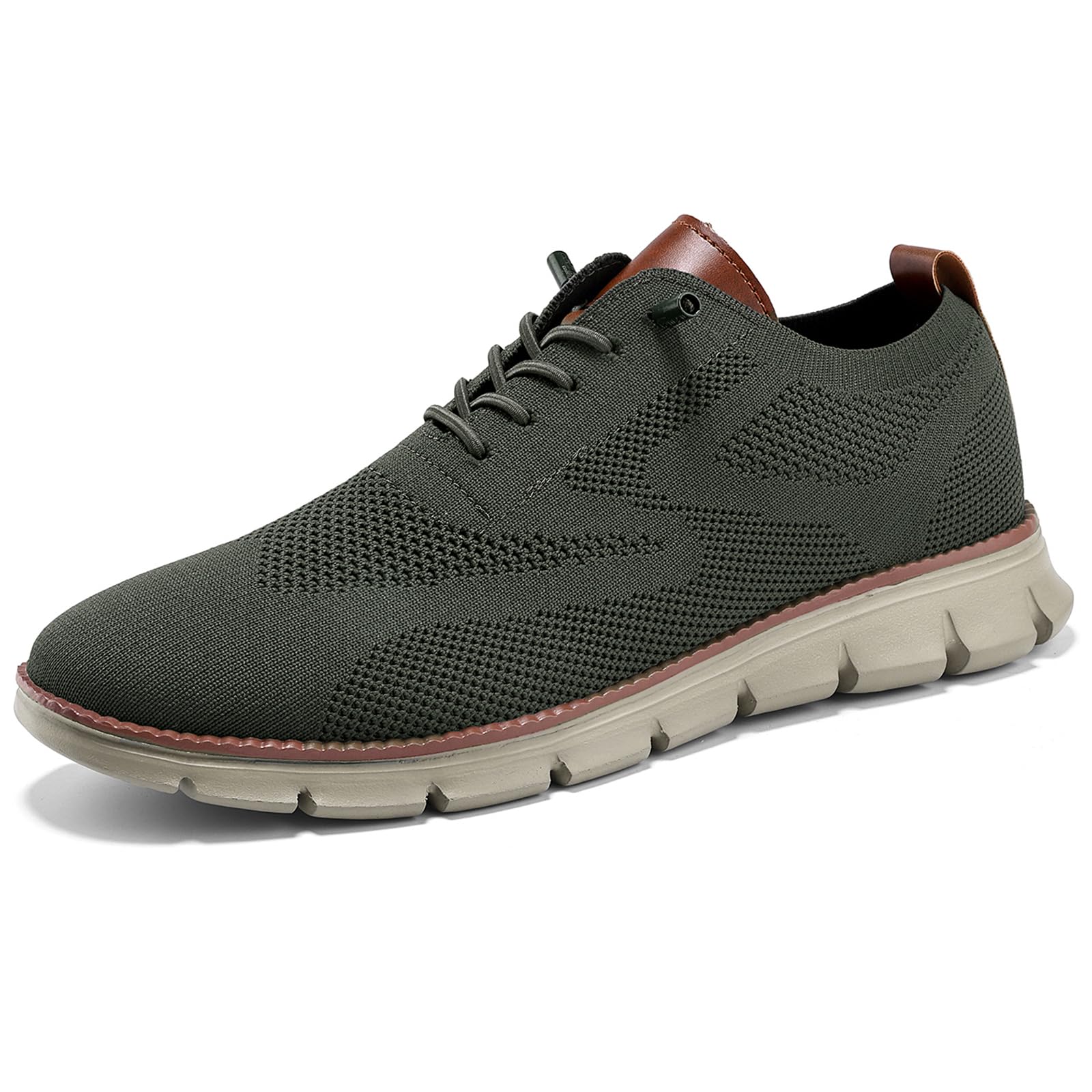 Wearbreeze - Tenis Oxford casuales de negocios para hombre, zapatos de vestir ligeros con cordones para el trabajo, viajes y viajes diarios
