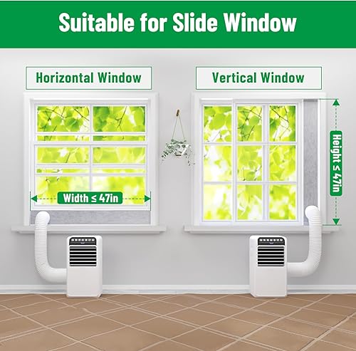 Miniatura 8 de Forestchill Kit de ventilación de aire acondicionado portátil con paneles de espuma aislante, kit de sellado de ventilación de CA ajustable con