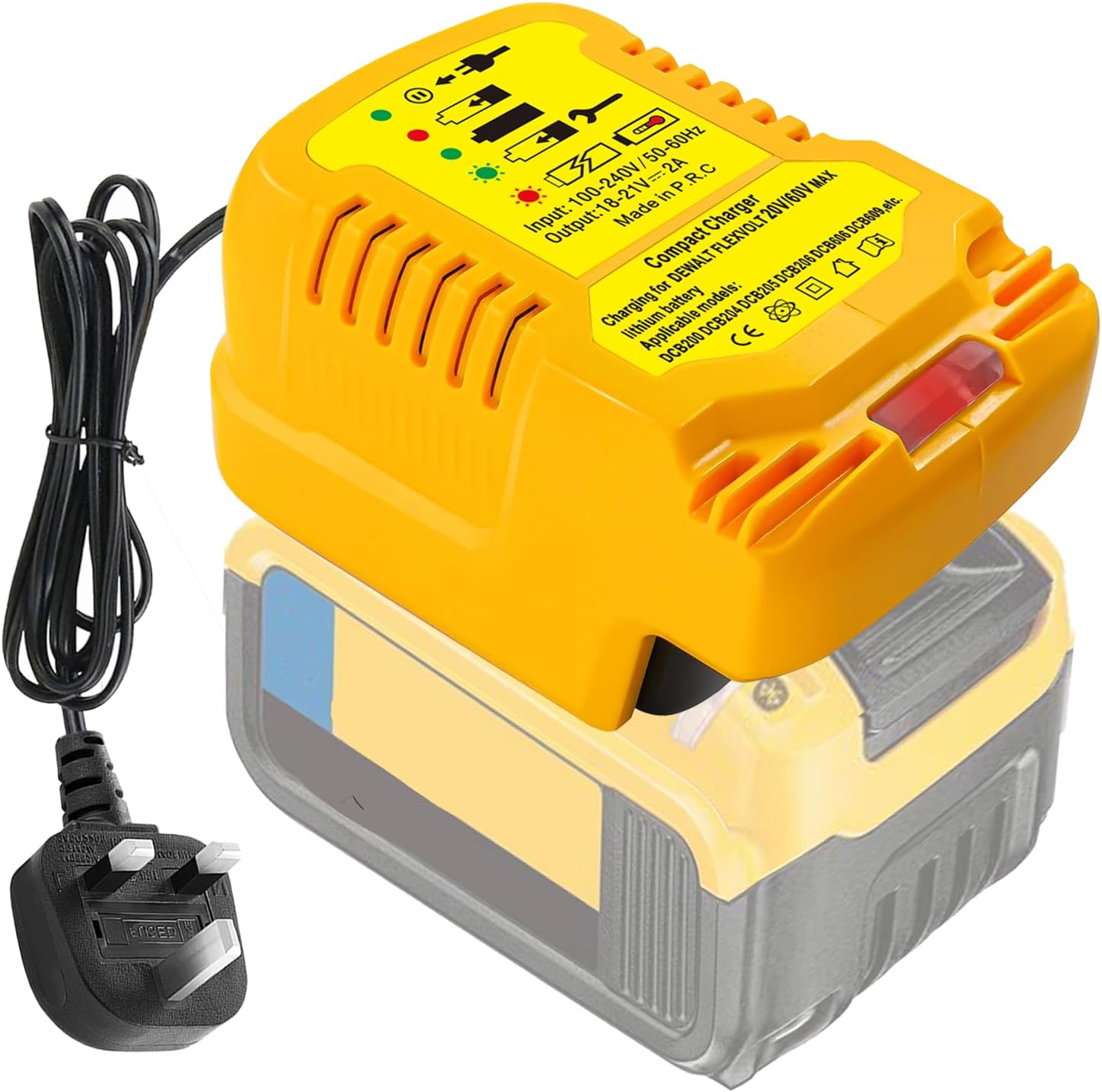 2pcs Silicone Protect Case For Dewalt 20V 4.0,5.0 Battery