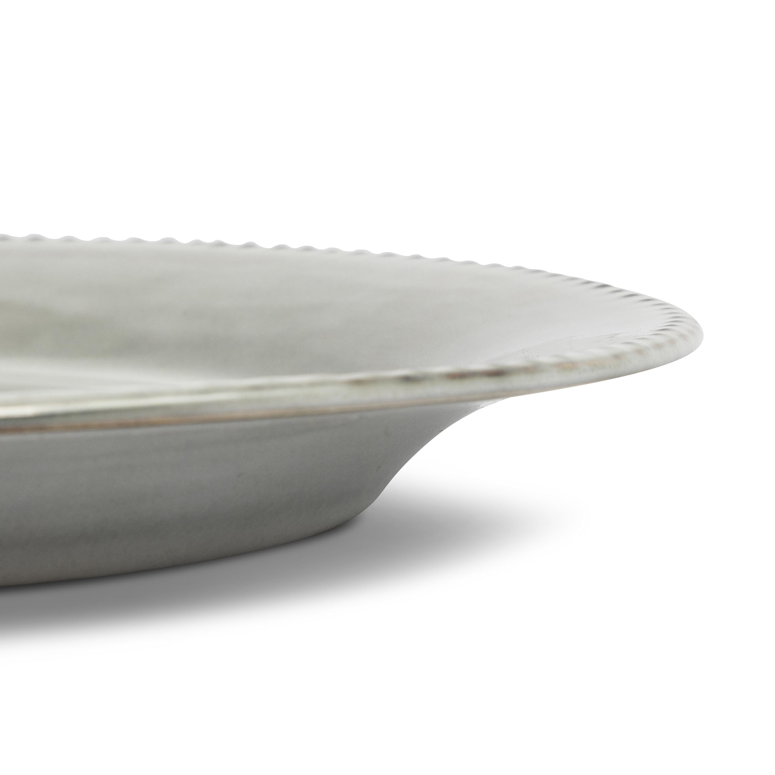 Vidi Piatto Platos de Cena Juego de 6 - Ø27,5 cm – Juego de platos de 6 piezas – Plato de desayuno – Vajilla para 6 personas - Blanco perla